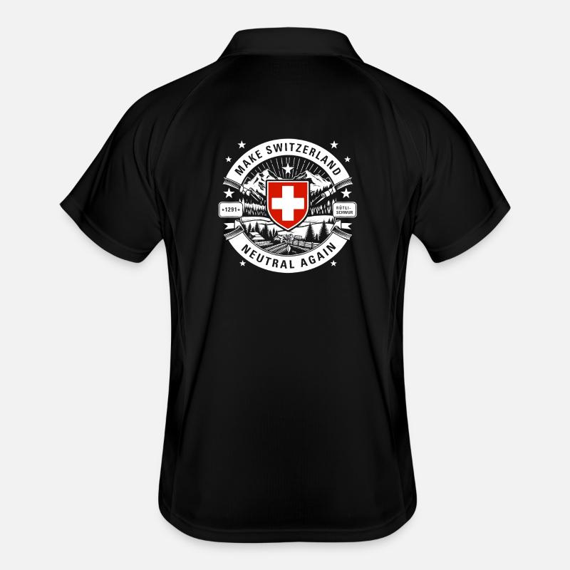 make Switzerland neutral again Männer Polo atmungsaktiv