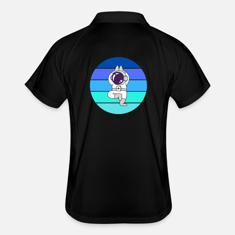 astronaut, flying rocket space Men's Polo breathable