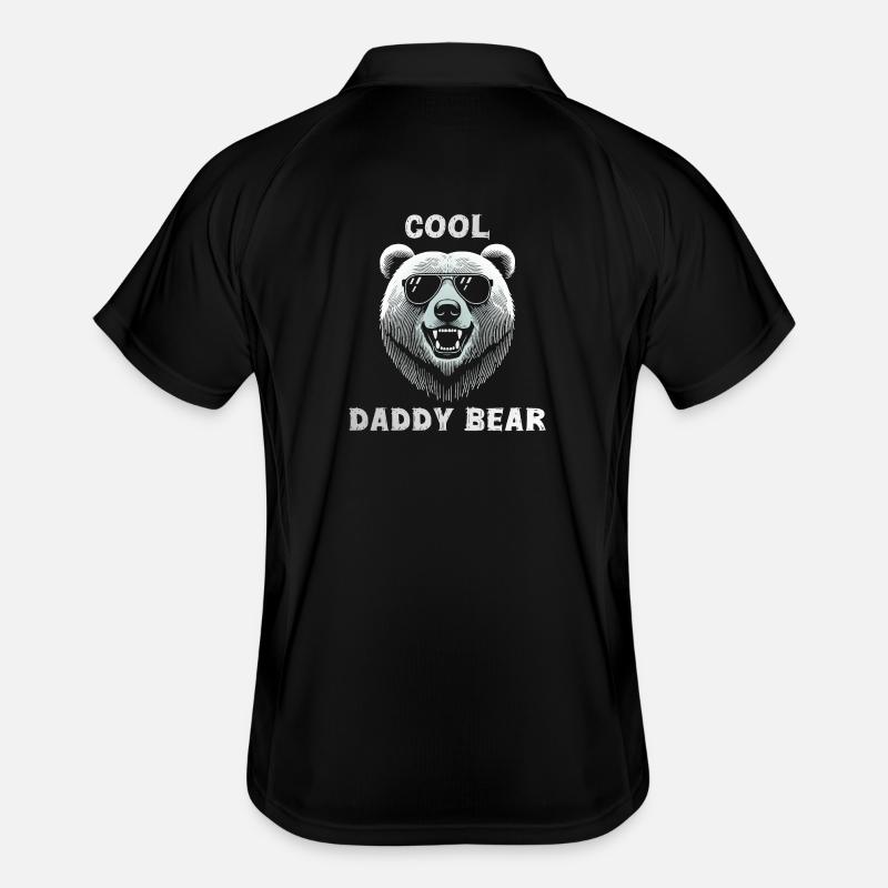 Tête ours cool daddy bear avec lunettes de soleil Polo respirant Homme