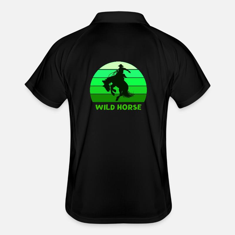 wild horse, Far West, wilderness Men's Polo breathable