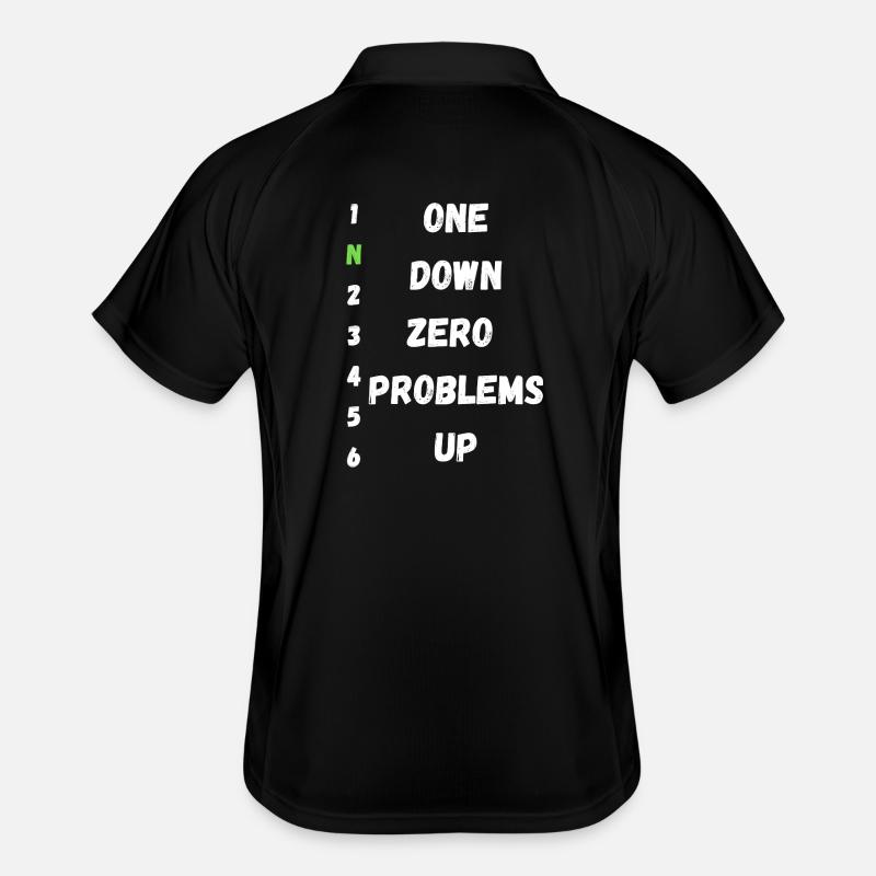 One Down Zero Problems Up Men's Polo breathable
