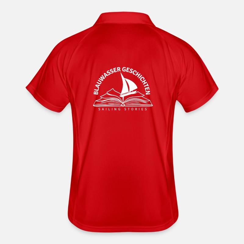Blauwassergeschichten Logo Männer Polo atmungsaktiv