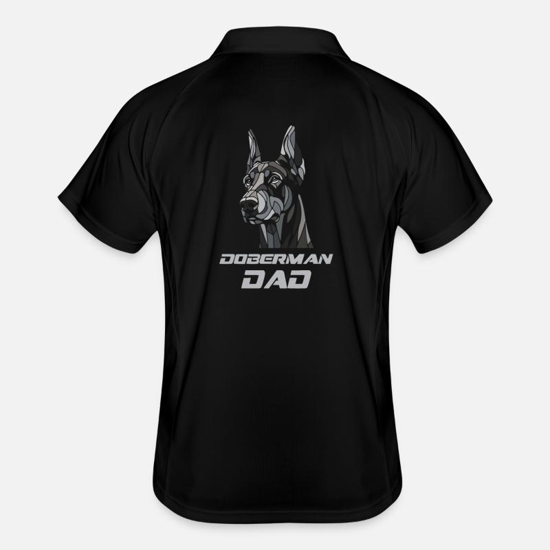 Dobermann Papa Hundekopf Männer Polo atmungsaktiv