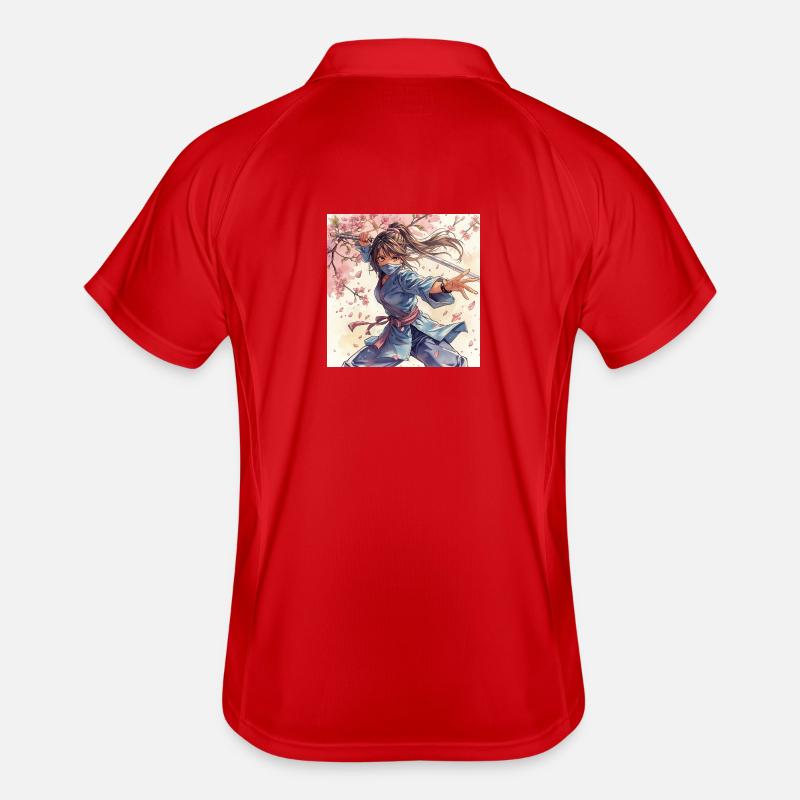 Ninja de la Lame Fleur en kimono Polo respirant Homme