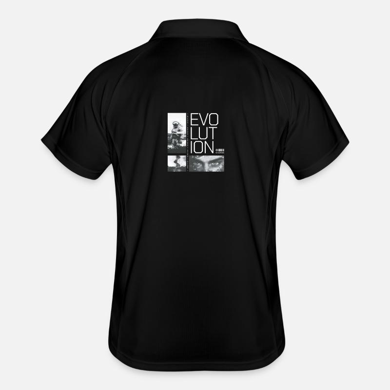 Évolution - ne pas s’arrêter - Polo respirant Homme - noir/blanc