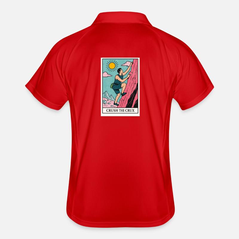 Adventurous boulder motif Men's Polo breathable