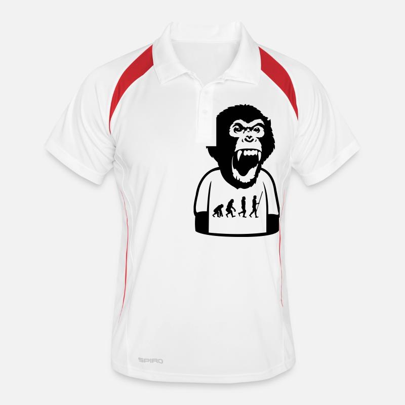 Affe Evolution Männer Polo atmungsaktiv