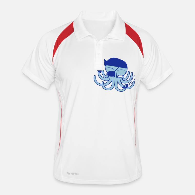 Octopus Pirate Équipage Capitaine Marin Boucanier Voile Polo respirant Homme