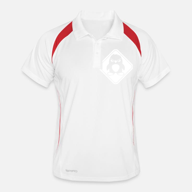 Penguin Evil Danger Sign Caution Cool Men's Polo breathable