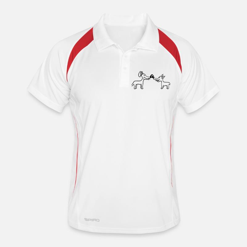 2 chiens Big Nose Greeting Team Deux amis Crew Polo respirant Homme