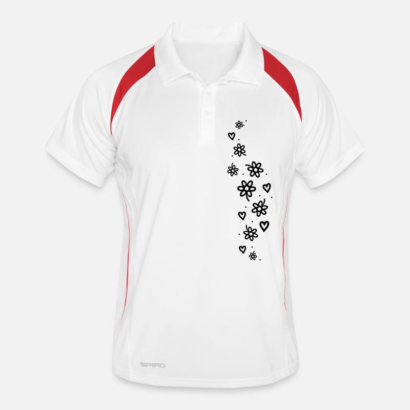Paillettes florales Polo respirant Homme