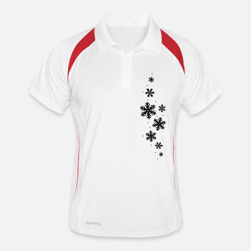 Eiskristalle Glitzer Männer Polo atmungsaktiv