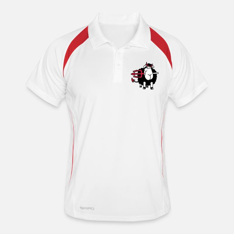 Sheep Devil Satan Hell Evil Trident Horns Cool Men's Polo breathable
