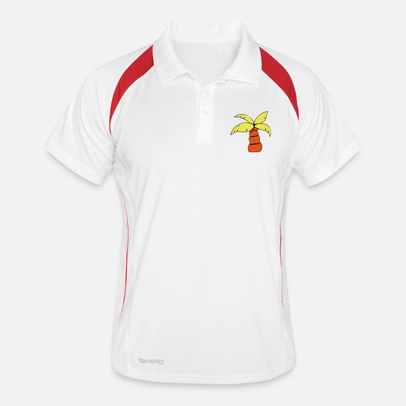 Palm Tree Island Tree Beach Holiday Coconut Sea Cool Men's Polo breathable