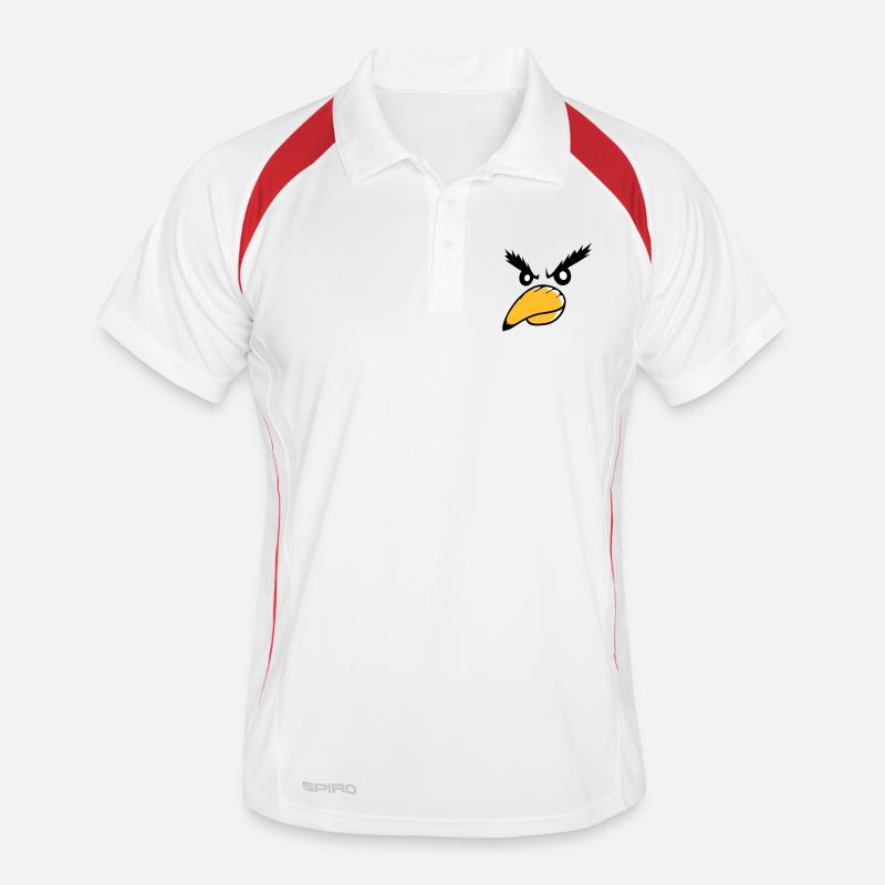 Raven Bird Peeps Evil Cool Funny Comic Humor Fun Men's Polo breathable