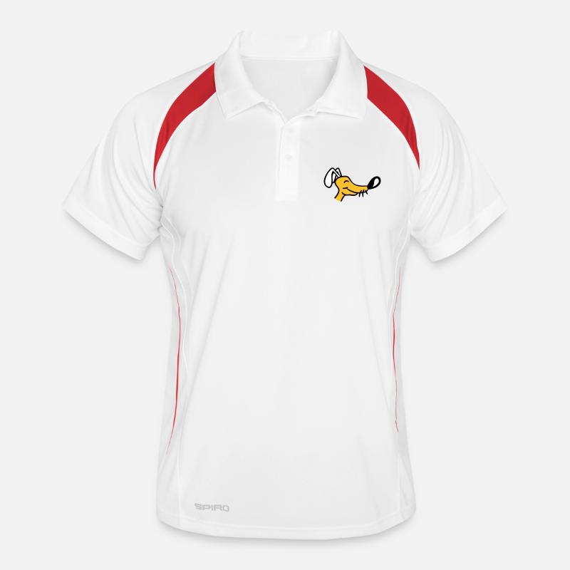 Dog Face Small Happy Pet Head Cute Men's Polo breathable