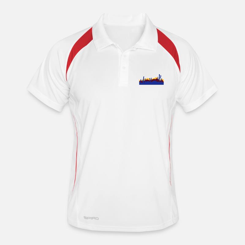 Beaucoup de cactus Cactus Désert Frais Coloré Soirée Nuit Polo respirant Homme