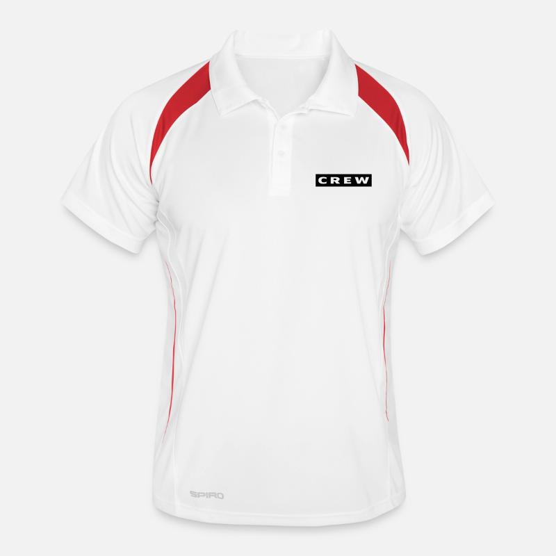 Crew patch - Men's Polo breathable - white/red
