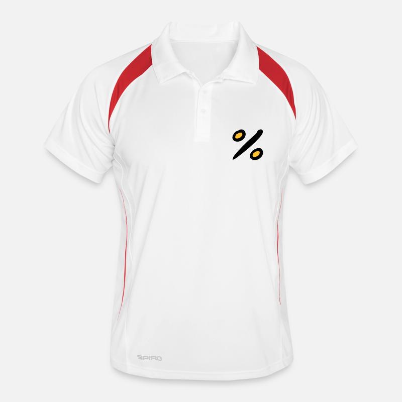 Icône de pourcentage. signe %. Dessiné à la main. Polo respirant Homme