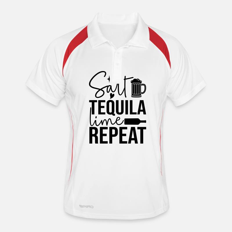 Salt tequila lime repeat Men's Polo breathable