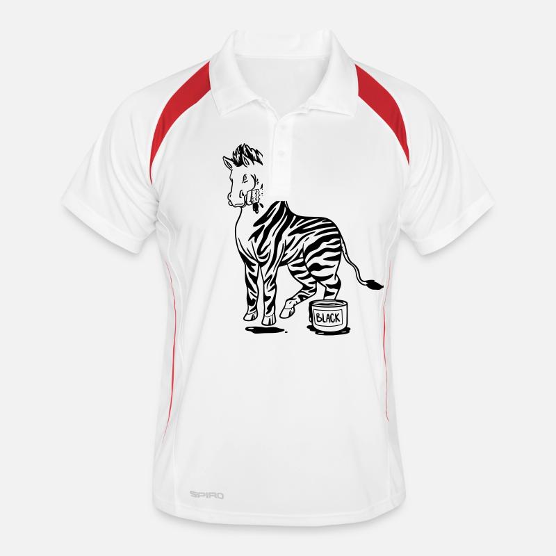 Zebra Schwarze oder Weiße Streifen Lustige Bilder Männer Polo atmungsaktiv