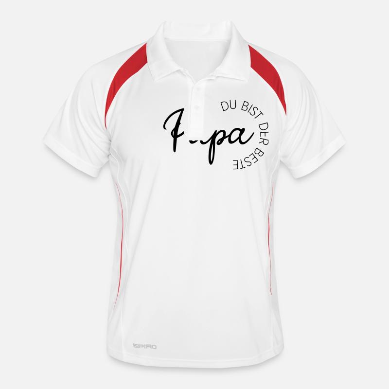 Papa-Perfektion - Papa du bist der Beste Männer Polo atmungsaktiv