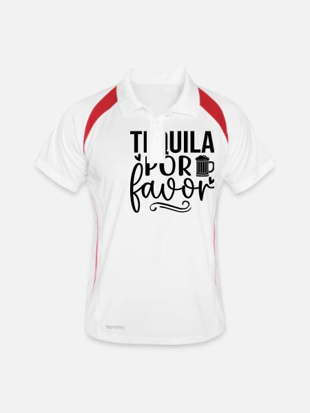 Tequila por favor - Men's Polo breathable - white/red - Front