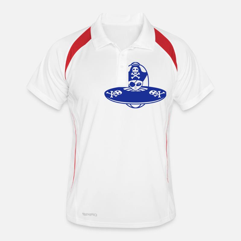 Alien Pirate Ufo Capitaine Cap Drôle Alien Polo respirant Homme