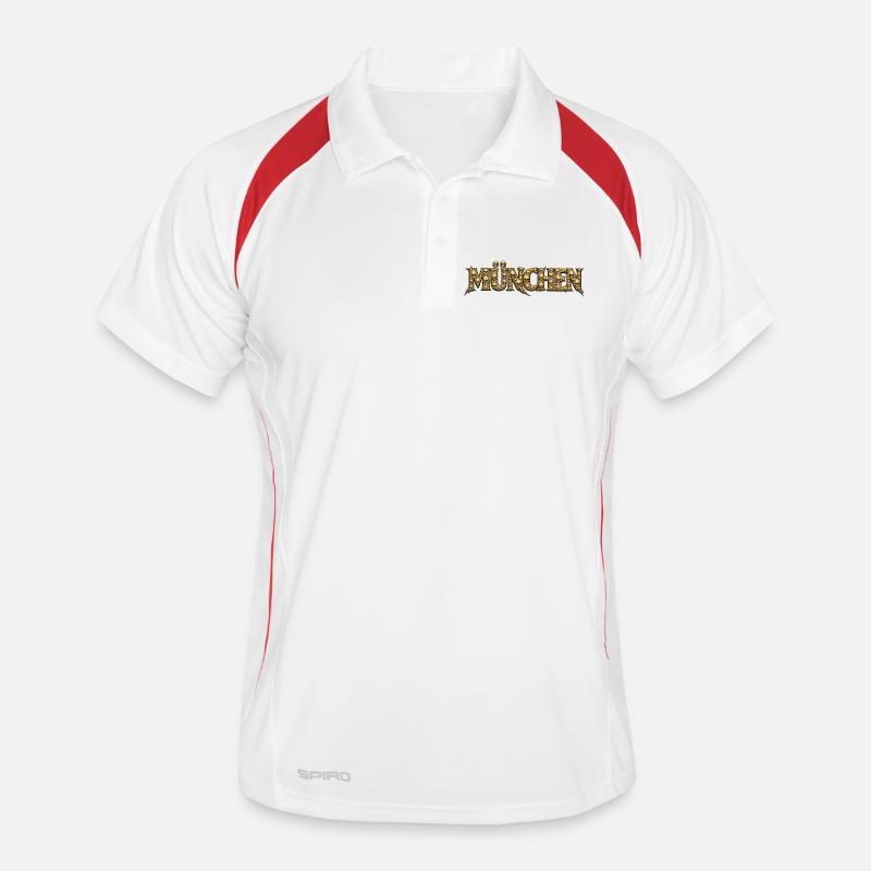 Golden Skull Letters Munich Men's Polo breathable