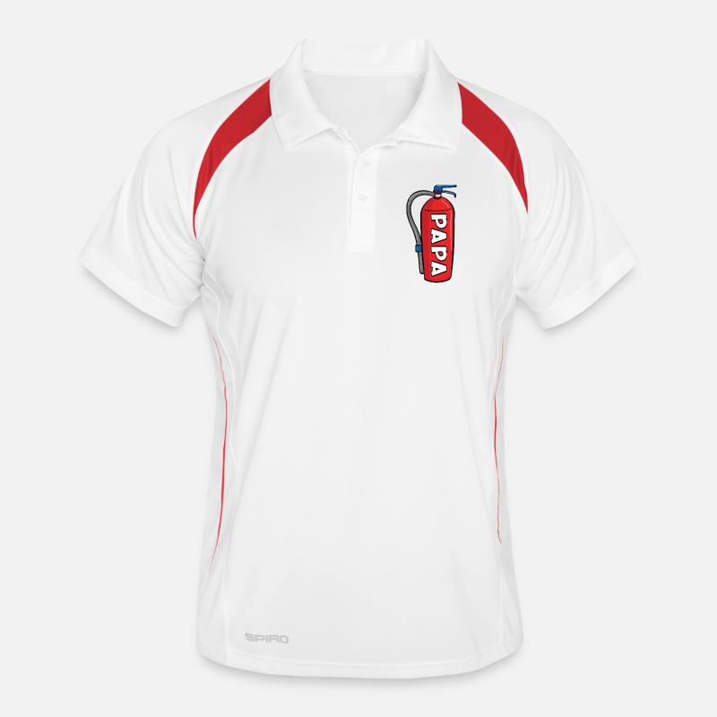 Announcing Baby - Firefighter Dad Men's Polo breathable
