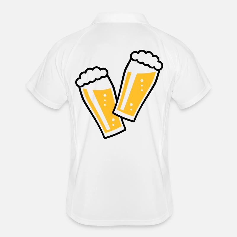 2 Biergläser Stoßen An (Bier / Willibecher / 2C) Männer Polo atmungsaktiv