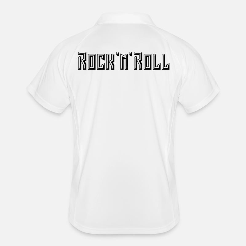 Rock 'n' Roll Schriftzug (3D / POS / 1C) Männer Polo atmungsaktiv