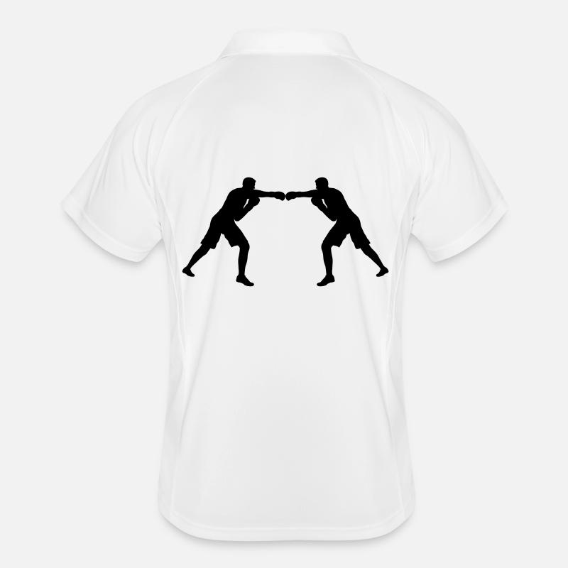 Unity through colours! Two colorful boxing figures in the Gle Men's Polo breathable