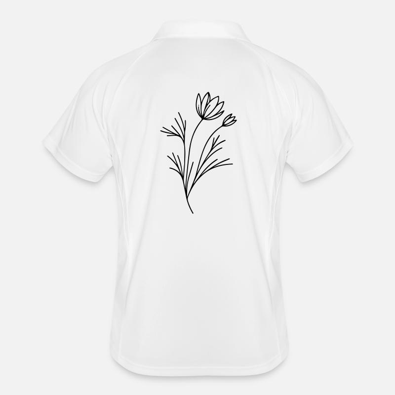Graceful elegance: the filigree floral pattern Men's Polo breathable