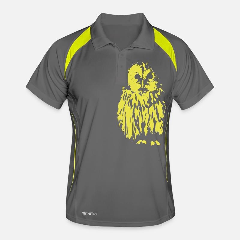 Snowy owl, vector Men's Polo breathable