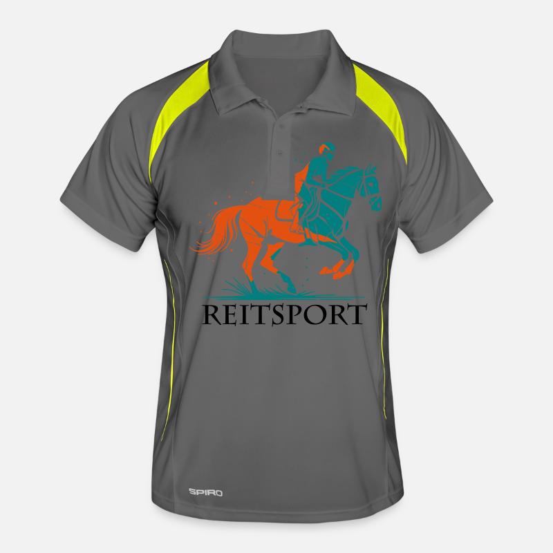 Equestrian – Passion, elegance and performance - Men's Polo breathable - grey/lime
