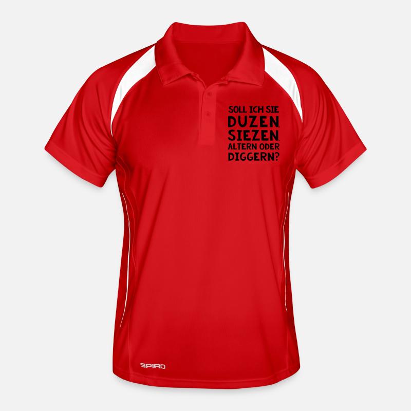 SOLL ICH SIE DUZEN, SIEZEN, ALTERN ODER DIGGER? Männer Polo atmungsaktiv