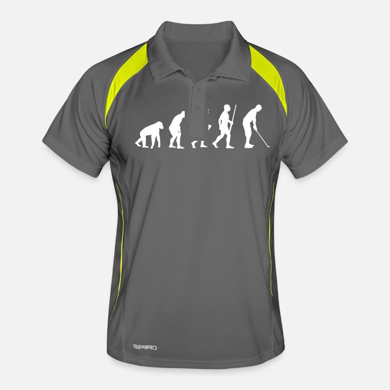 Golfer Evolution - Männer Polo atmungsaktiv - Grau/Limette