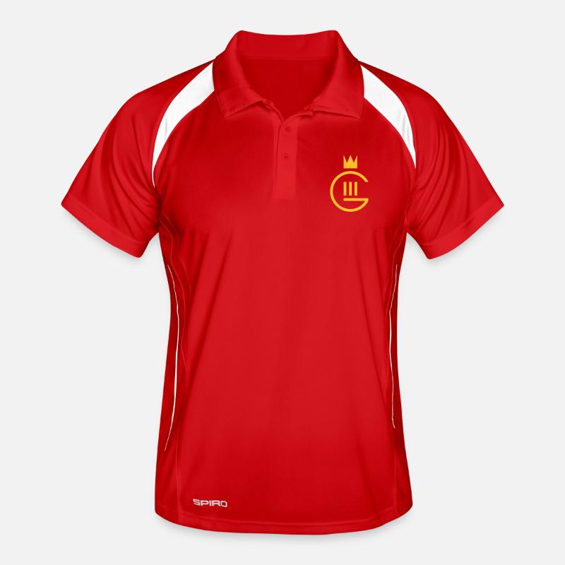 Monogramm Gustaf III. Männer Polo atmungsaktiv
