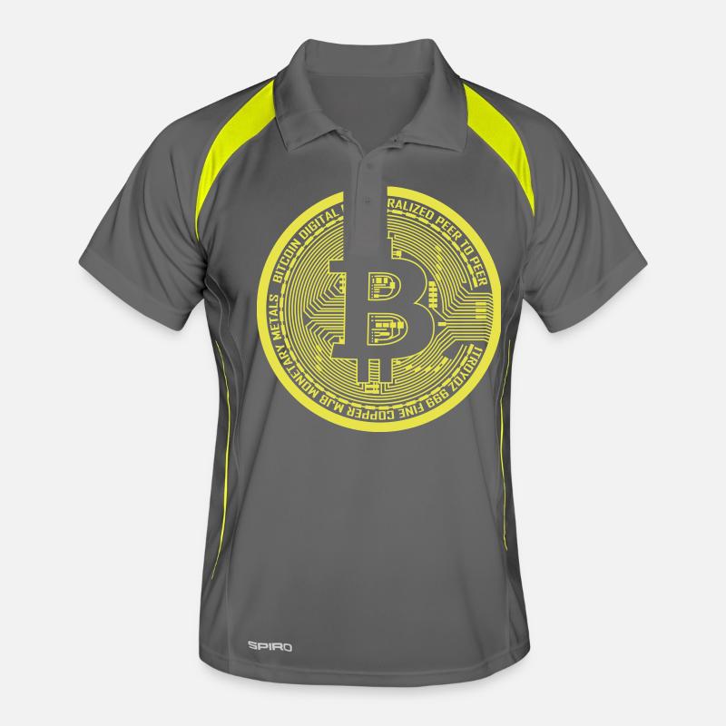 A Bitcoin Männer Polo atmungsaktiv