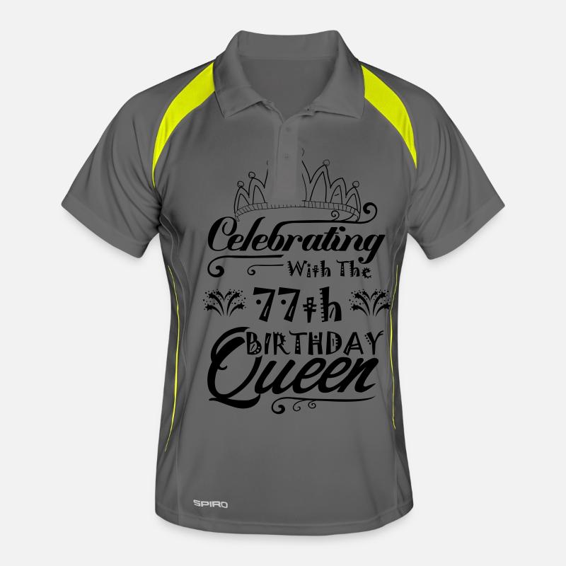 Celebrating With The 77th Birthday Queen Men's Polo breathable