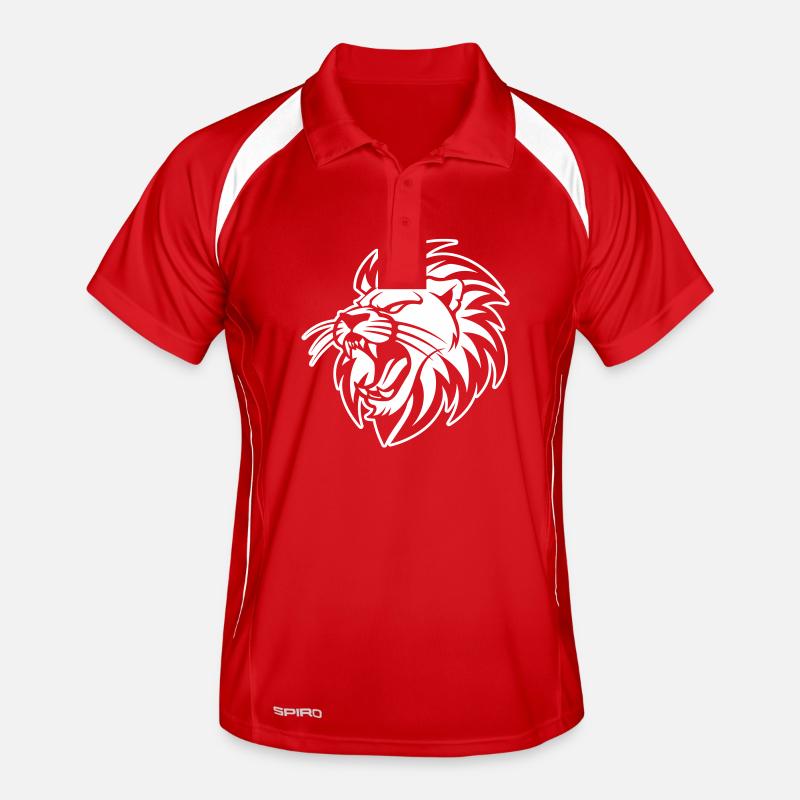 Löwenkopf Symbol Löwe Männer Polo atmungsaktiv