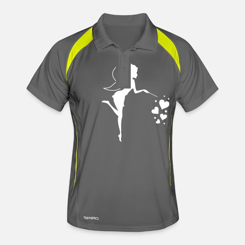 Fairy Elf Hearts Men's Polo breathable