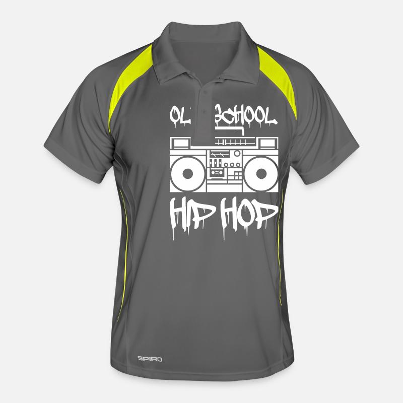 ghettoblaster old school Männer Polo atmungsaktiv