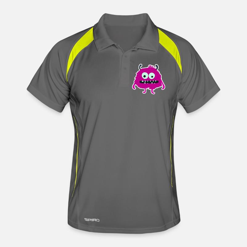 Monstre Pourpre Poilue | Créature mignonne et ridicule Polo respirant Homme