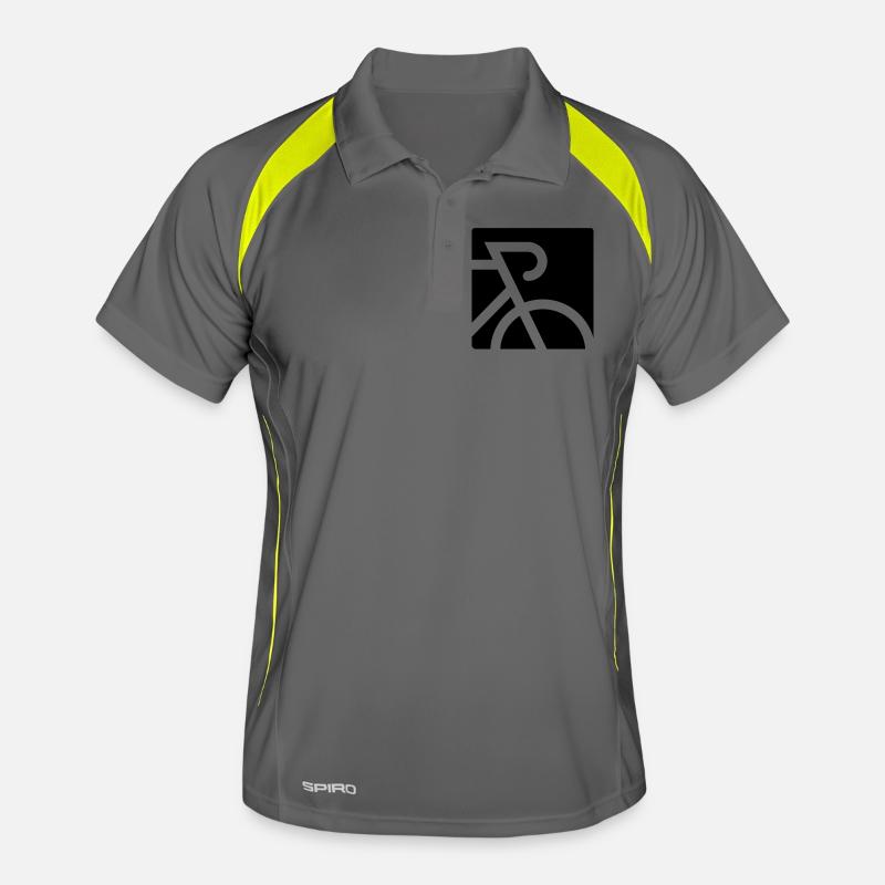 Vélo de route stylisé avec barre de chute Polo respirant Homme