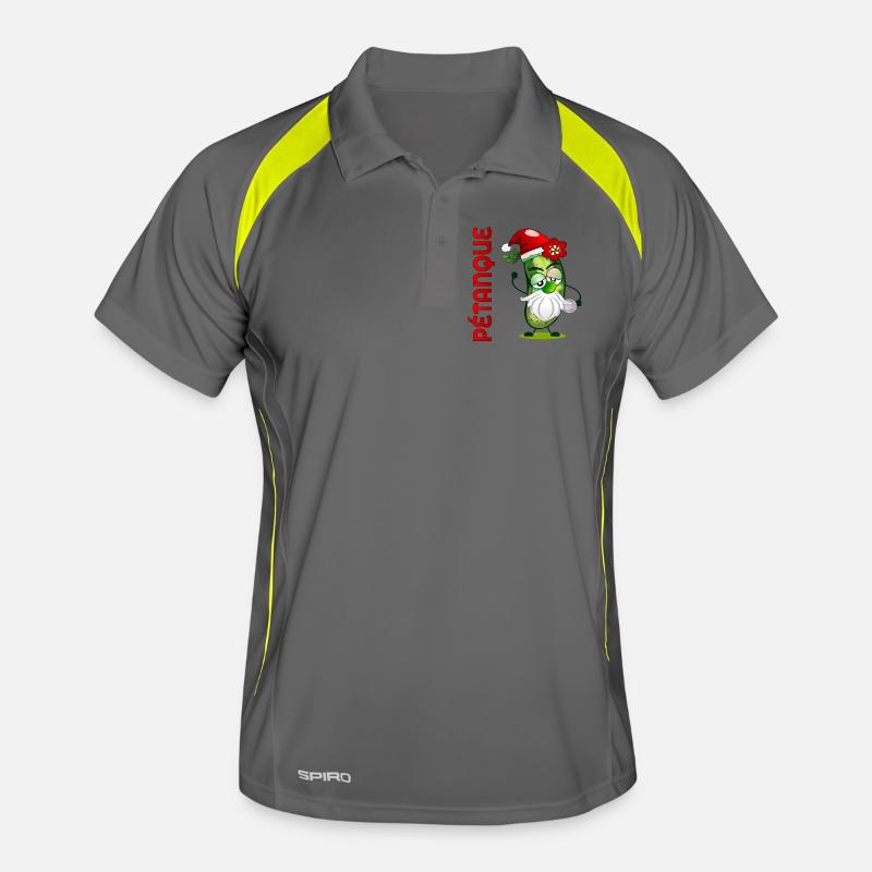 Noël pétanque Boule Cornichons Polo respirant Homme