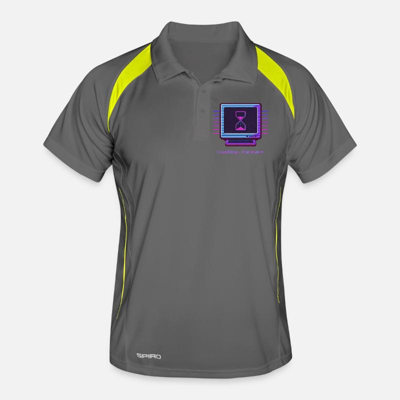 Forever Loading Retro PC Neon Design Männer Polo atmungsaktiv