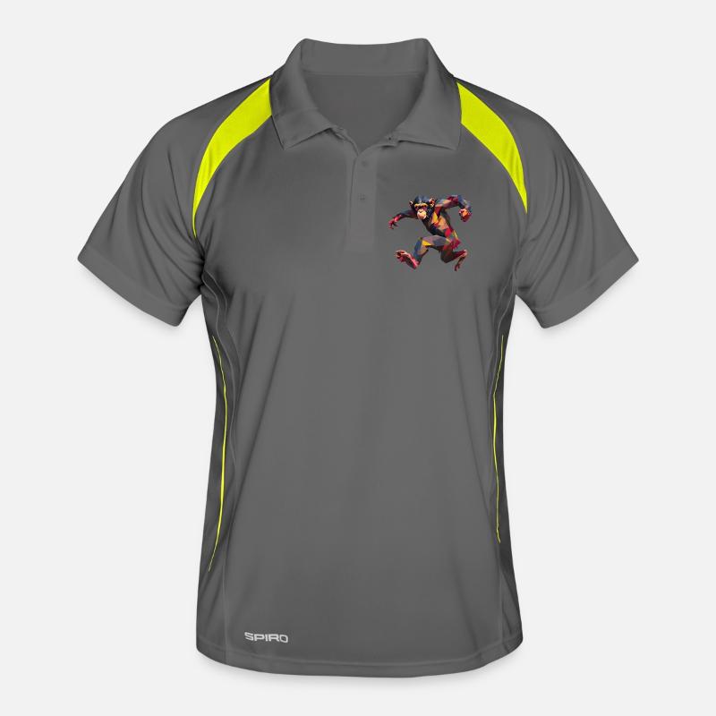 Conception de logo Low Poly Chimpanzee Sprint Polo respirant Homme