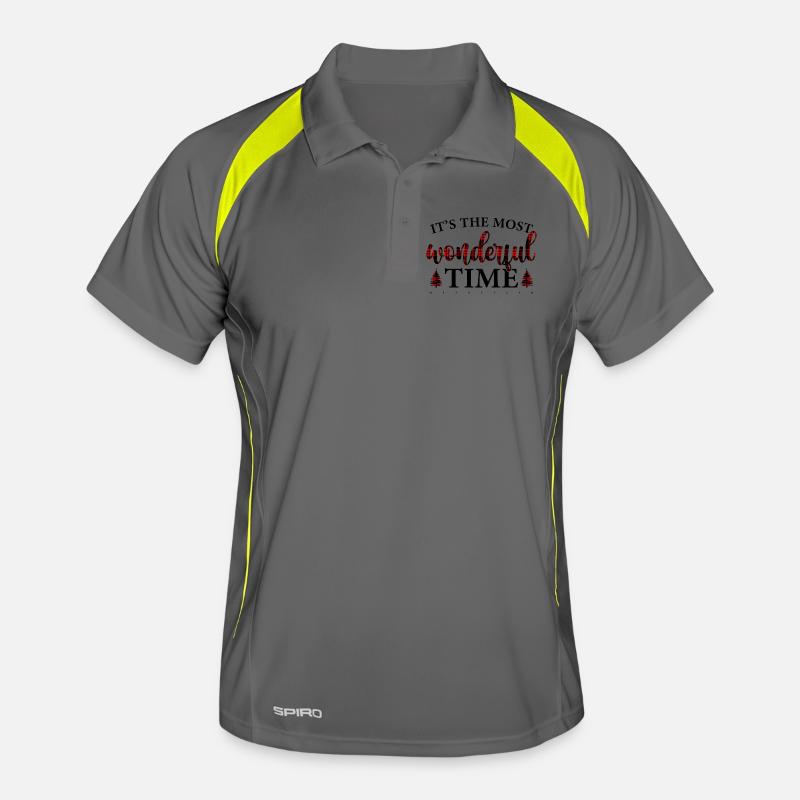 Crimson Plaid Script on Black Men's Polo breathable